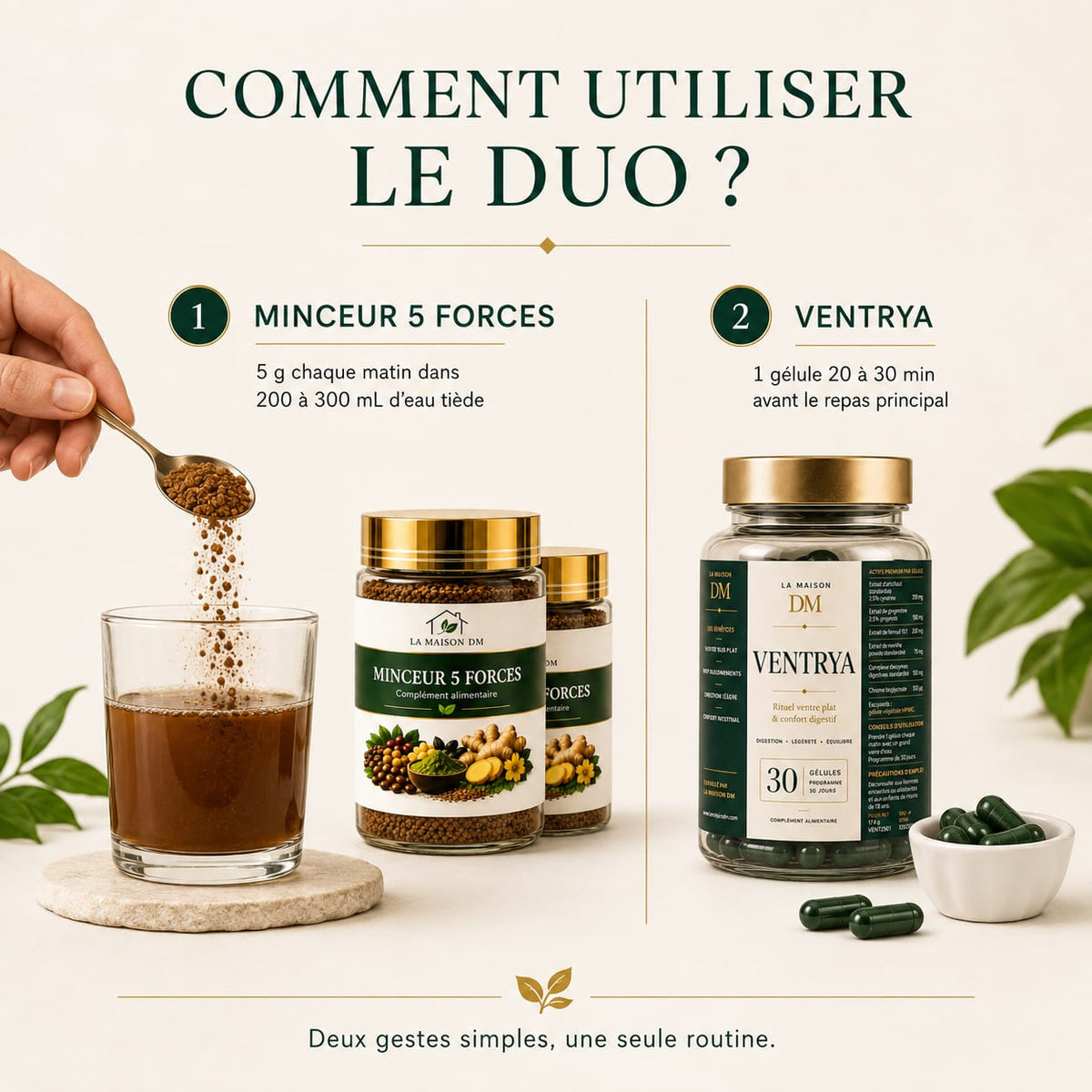Duo Minceur 5 Forces + Ventrya – LA MAISON DM