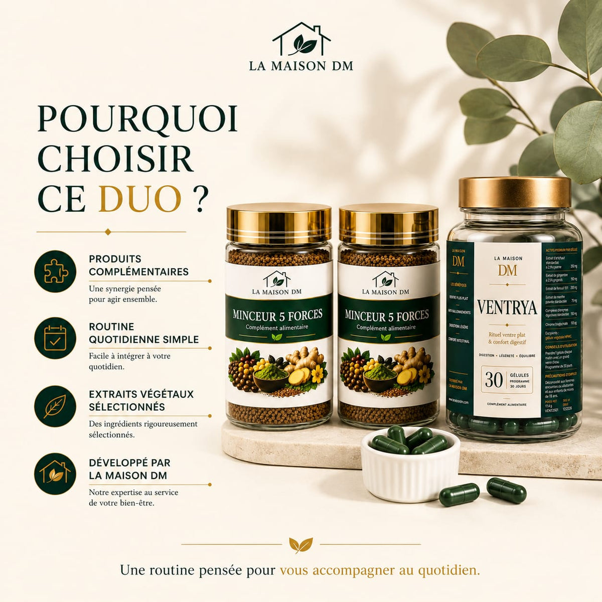 Duo Minceur 5 Forces + Ventrya – LA MAISON DM