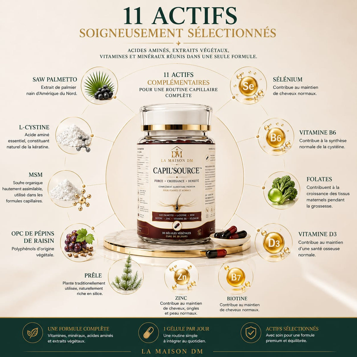 Essentiel - 11 actifs soigneusement sélectionnés